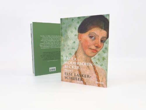 Buchcover und Innenansicht für das Buch: Paula Modersohn-Becker trifft Else Lasker-Schüler