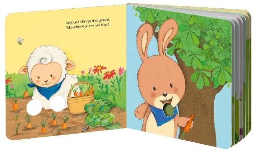 Buchcover und Innenansicht für das Buch: Ohren wackeln, Beine zappeln