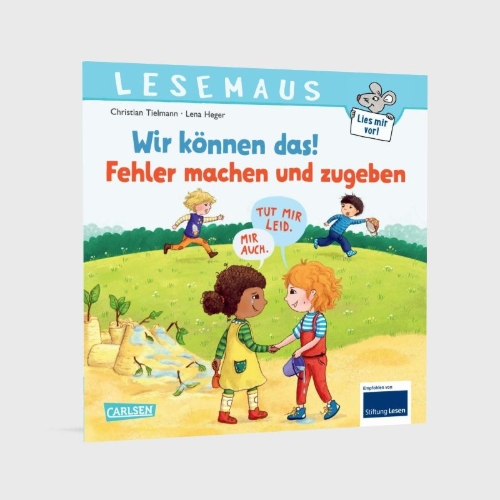 Buchcover und Innenansicht für das Buch: LESEMAUS 134: Wir können das! Fehler machen und zugeben