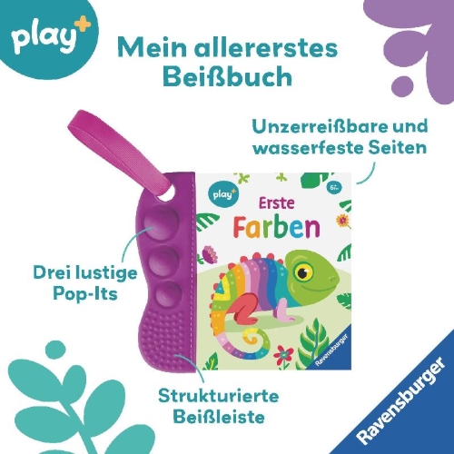 Buchcover und Innenansicht für das Buch: Play+ flip&pop Erste Farben - ab 6 Monate
