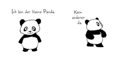 Buchcover und Innenansicht für das Buch: Lille Panda i Verden