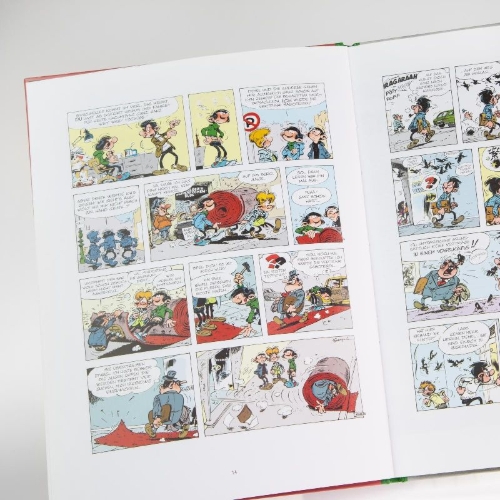 Buchcover und Innenansicht für das Buch: Le cas Lagaffe