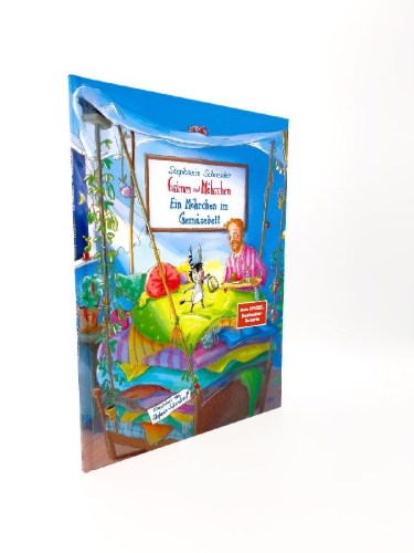 Buchcover und Innenansicht für das Buch: Grimm und Möhrchen - Ein Möhrchen im Gemüsebett
