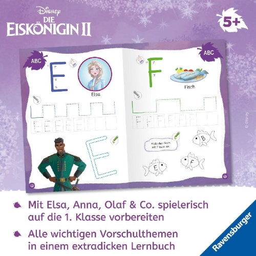 Buchcover und Innenansicht für das Buch: Disney Die Eiskönigin 2: Das große Vorschulbuch