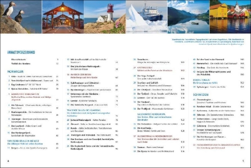 Buchcover und Innenansicht für das Buch: Das Reisebuch Skandinavien