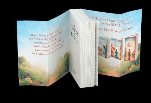 Buchcover und Innenansicht für das Buch: Die Töchter der Tuchvilla