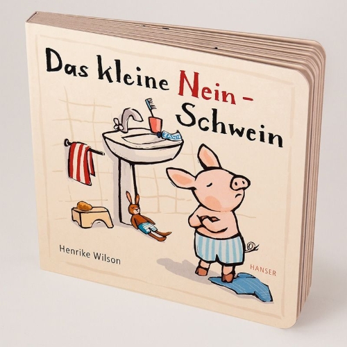 Buchcover und Innenansicht für das Buch: Das kleine Nein-Schwein