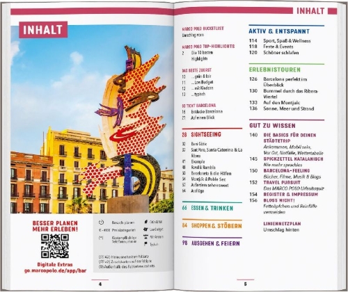 Buchcover und Innenansicht für das Buch: MARCO POLO Reiseführer Barcelona
