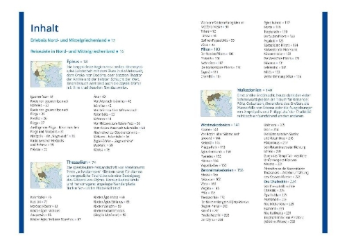 Buchcover und Innenansicht für das Buch: MICHAEL MÜLLER Reiseführer Nord- und Mittelgriechenland
