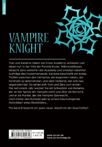 Buchcover und Innenansicht für das Buch: Vampire Knight