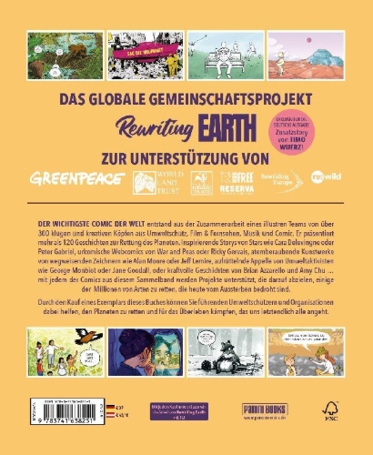 Buchcover und Innenansicht für das Buch: The Most Important Comic Book On Earth: Stories To Save The World