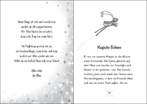 Buchcover und Innenansicht für das Buch: Zauberhafte Elfenmagie (Band 4) - Ein Kästchen voller Wunder