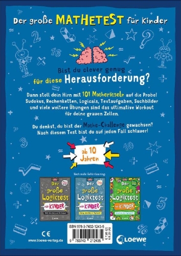 Buchcover und Innenansicht für das Buch: Math Games for Clever Kids