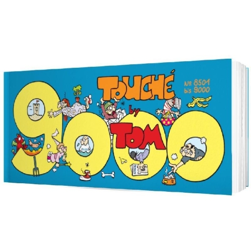 Buchcover und Innenansicht für das Buch: TOM Touché 9000: Comicstrips und Cartoons