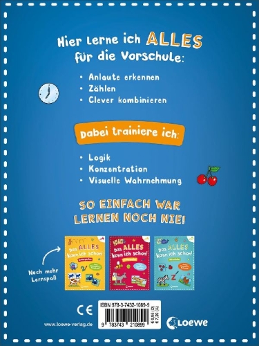 Buchcover und Innenansicht für das Buch: Das alles kann ich schon! - Vorschule