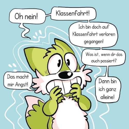 Buchcover und Innenansicht für das Buch: Lisa und Lio: Das Mädchen und der Alien-Fuchs