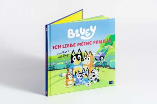 Buchcover und Innenansicht für das Buch: Bluey - I love my family