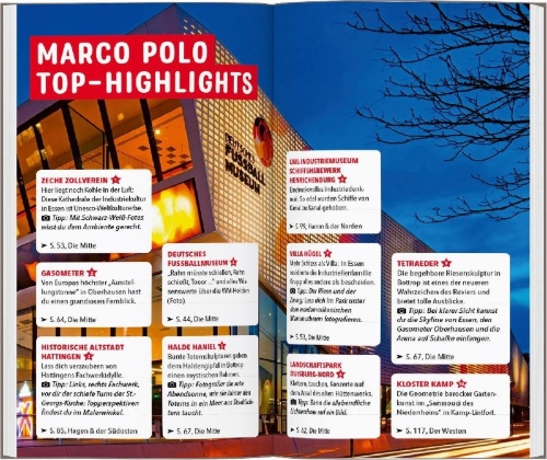 Buchcover und Innenansicht für das Buch: MARCO POLO Reiseführer Ruhrgebiet