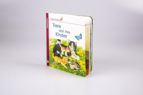 Buchcover und Innenansicht für das Buch: Unkaputtbar: Erstes Wissen: Tiere und ihre Kinder