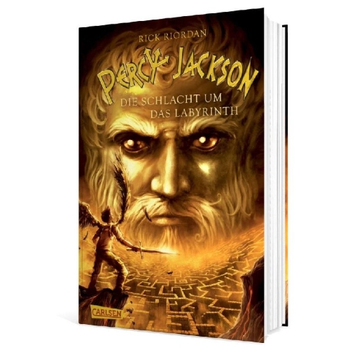 Buchcover und Innenansicht für das Buch: Percy Jackson and the Olympians - The Battle of the Labyrinth