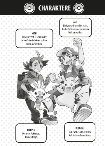 Buchcover und Innenansicht für das Buch: Pokémon Reisen 01