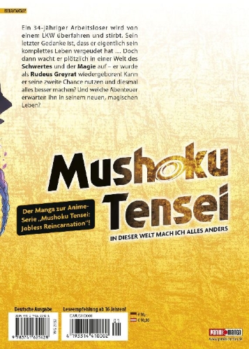 Buchcover und Innenansicht für das Buch: Mushoku Tensei - In dieser Welt mach ich alles anders 01