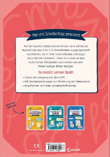 Buchcover und Innenansicht für das Buch: Ich entdecke die Schreibschrift - Schreiberfolge garantiert!
