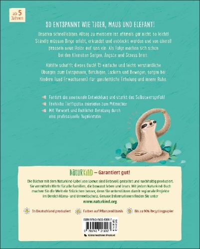 Buchcover und Innenansicht für das Buch: Der Elefant ist ganz entspannt