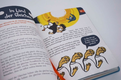 Buchcover und Innenansicht für das Buch: Das 6-Minuten-Tagebuch für Kinder (koralle)