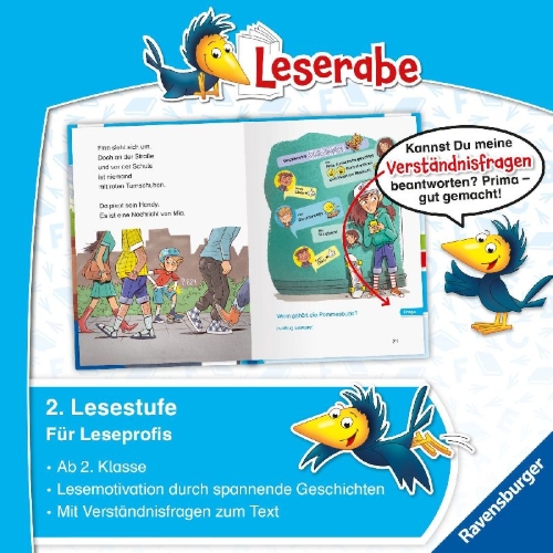 Buchcover und Innenansicht für das Buch: Leserabe 2. Lesestufe - Ein Fall für die Skater-Bande