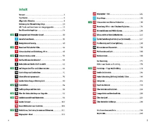 Buchcover und Innenansicht für das Buch: Wilde Wege Elbsandsteingebirge