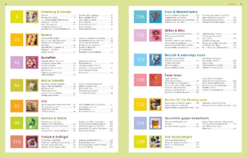 Buchcover und Innenansicht für das Buch: Kochen für die Familie