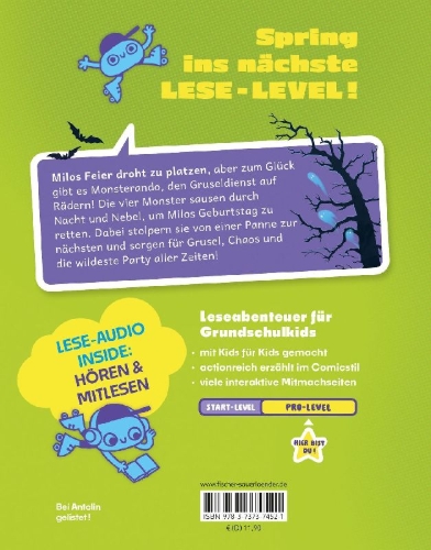 Buchcover und Innenansicht für das Buch: Monsterando: Grusel auf Bestellung