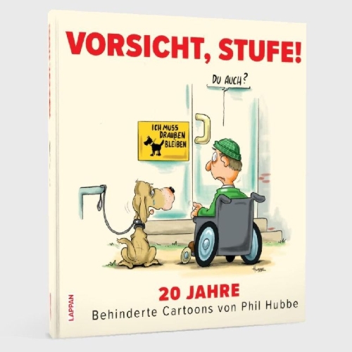 Buchcover und Innenansicht für das Buch: Vorsicht, Stufe!