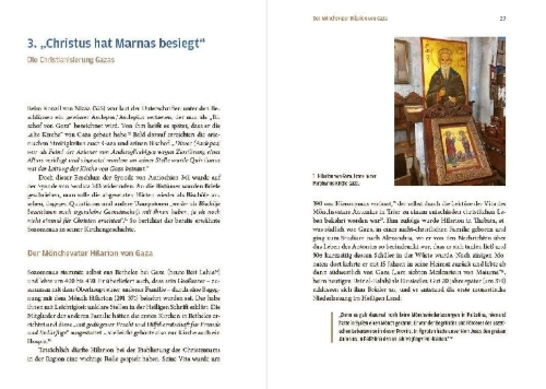 Buchcover und Innenansicht für das Buch: Christen in der Region Gaza