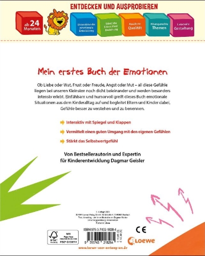 Buchcover und Innenansicht für das Buch: Weinen, lachen, wütend sein - dafür bin ich nicht zu klein!