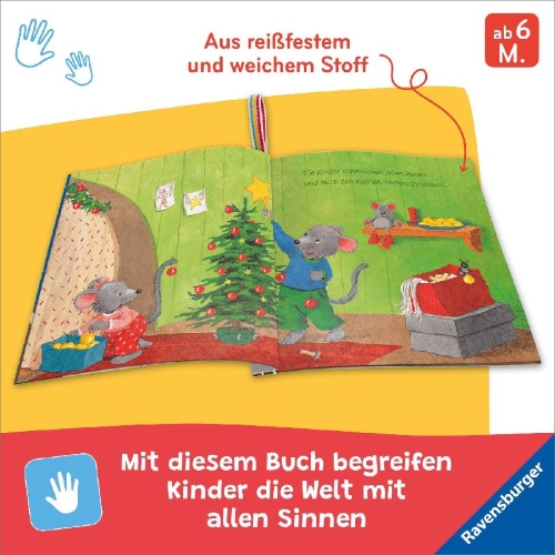 Buchcover und Innenansicht für das Buch: Mein Knuddel-Knautsch-Buch: Frohe Weihnachten!