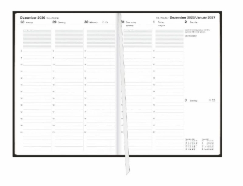 Buchcover und Innenansicht für das Buch: Terminer A5, Struktur schwarz 2027