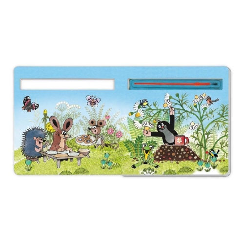 Buchcover und Innenansicht für das Buch: Trötsch Der kleine Maulwurf Malbuch mit Pinsel Mein erstes Zaubermalbuch