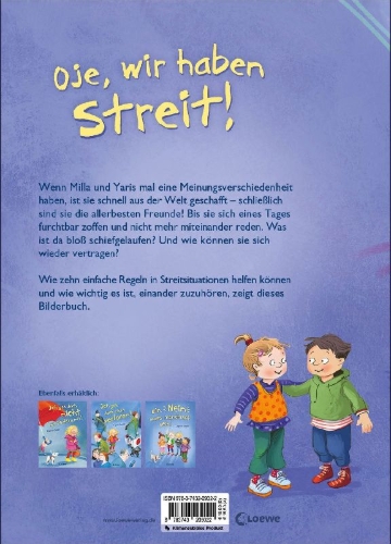 Buchcover und Innenansicht für das Buch: Oje, wir haben Streit!