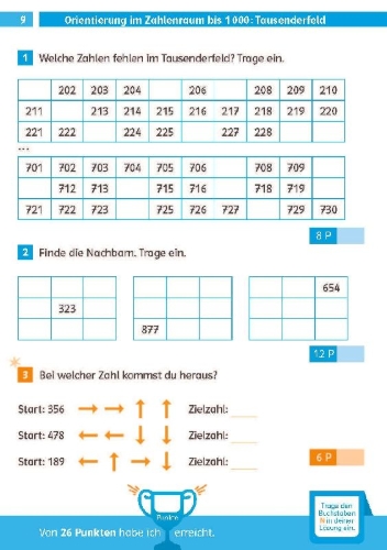 Buchcover und Innenansicht für das Buch: Klett Die Mathe-Helden: Mathe-Testblock So gut bin ich! 3. Klasse