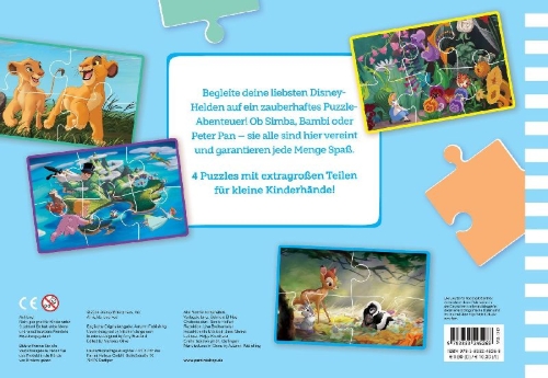 Buchcover und Innenansicht für das Buch: Disney: Mein erstes Puzzlebuch - Große Puzzleteile für kleine Hände!