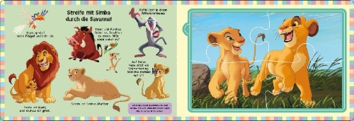 Buchcover und Innenansicht für das Buch: Disney: Mein erstes Puzzlebuch - Große Puzzleteile für kleine Hände!