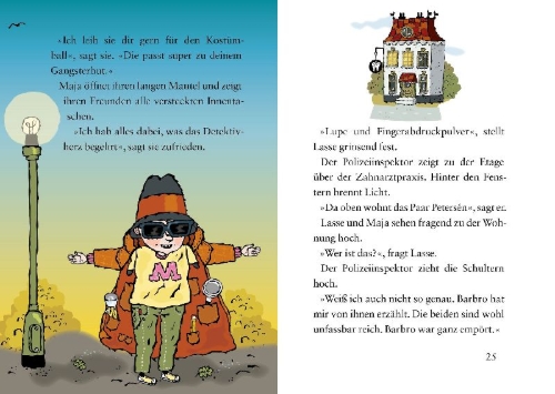 Buchcover und Innenansicht für das Buch: Detektivbüro LasseMaja - Das Kostümgeheimnis (Detektivbüro LasseMaja, Bd. 35)