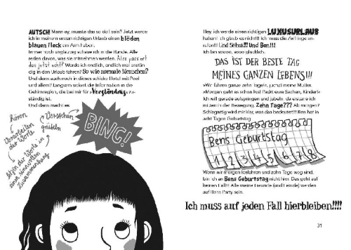 Buchcover und Innenansicht für das Buch: Unheimlich unheimlich - Urlaubschaos mit Ruby Black