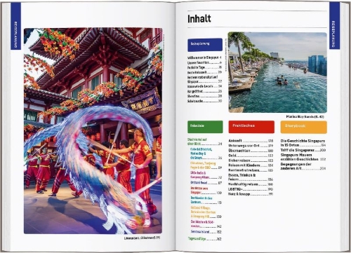 Buchcover und Innenansicht für das Buch: LONELY PLANET Reiseführer Singapur