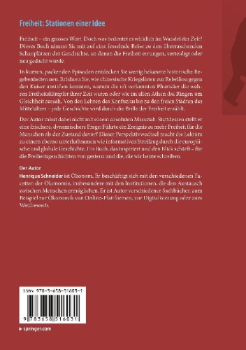 Buchcover und Innenansicht für das Buch: Freiheit: Stationen einer Idee