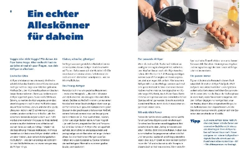 Buchcover und Innenansicht für das Buch: Lieblingsrezepte aus deinem Airfryer - vegetarisch
