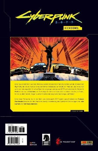 Buchcover und Innenansicht für das Buch: Cyberpunk 2077: Kickdown 1-4