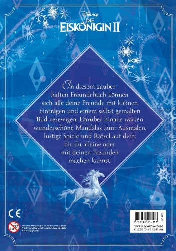 Buchcover und Innenansicht für das Buch: Disney Die Eiskönigin 2: Mein Freundebuch